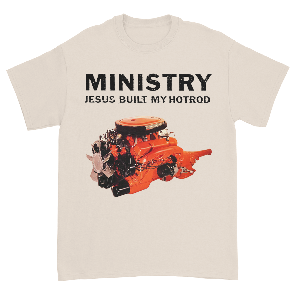 Ministry Jesus Built My Hotrod T-Shirt (Ivory)