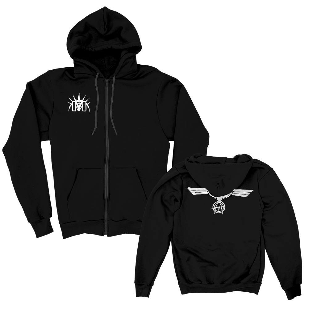 Starburst Eagle Zip Up (Black)