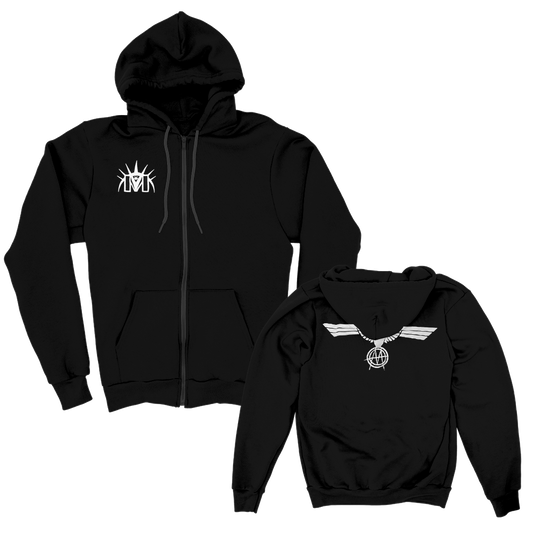 Starburst Eagle Zip Up (Black)