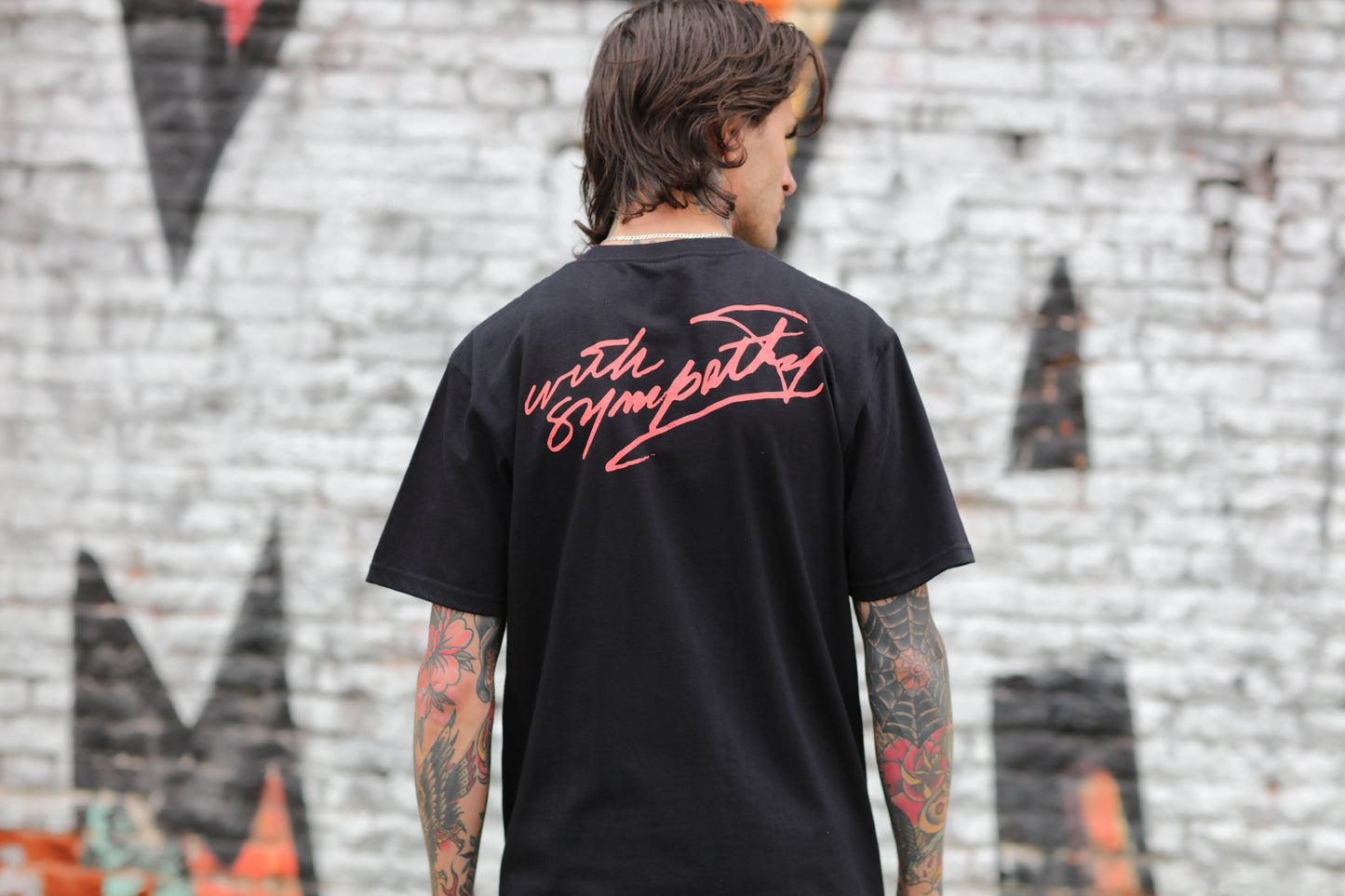 With Sympathy Grid Logo T-Shirt (Black)