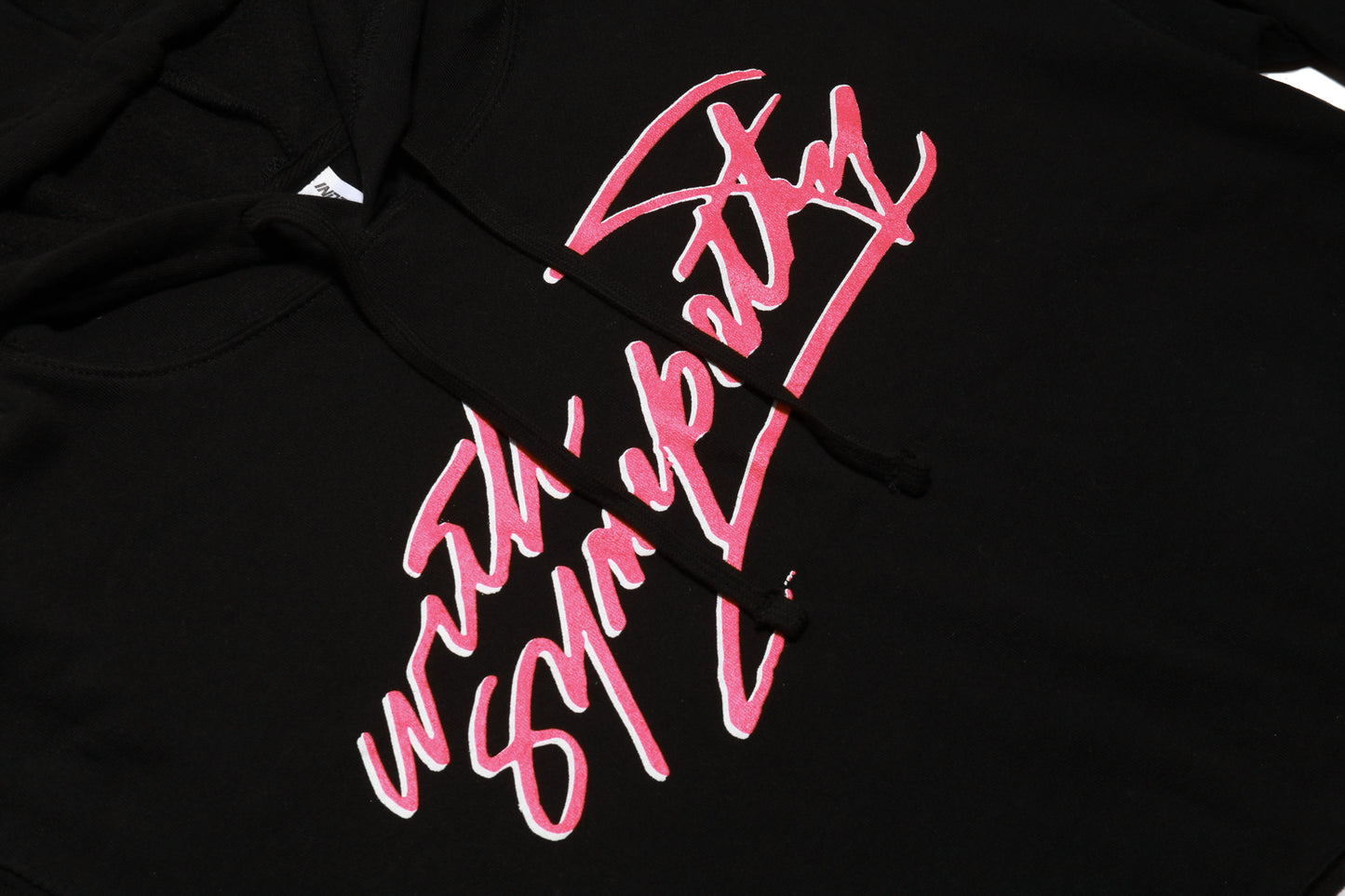 With Sympathy Text Crop Top Sweatshirt (Black)