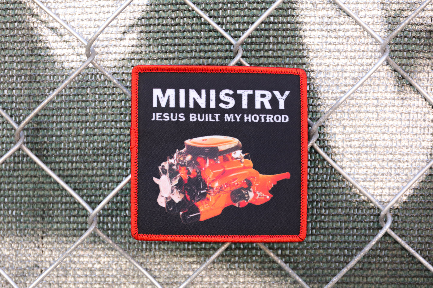 Jesus Built My Hotrod Patch (Black/Orange)