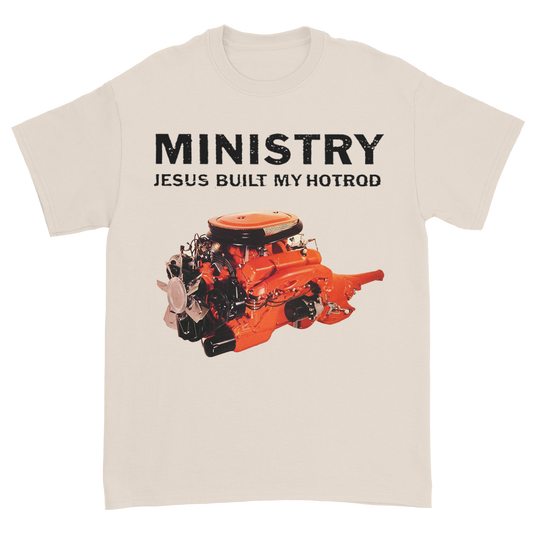 Ministry Jesus Built My Hotrod T-Shirt (Ivory)