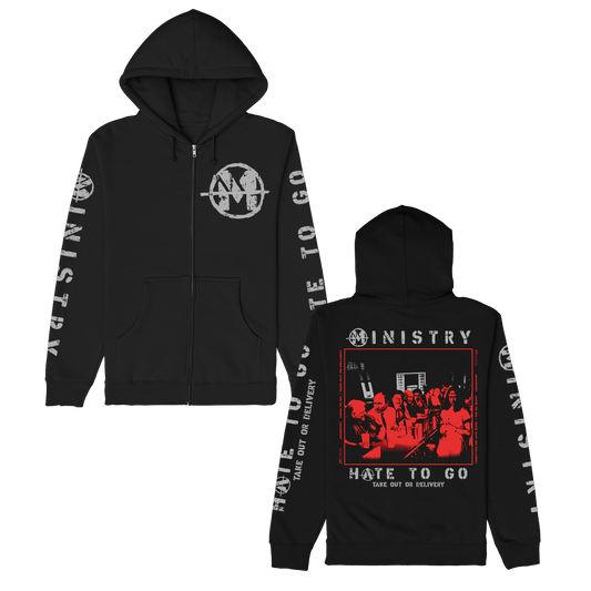 Ministry Hate To Go Zip Up Hoodie (Black)