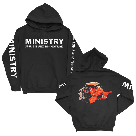 Jesus Built My Hotrod Pullover Hoodie (Black)
