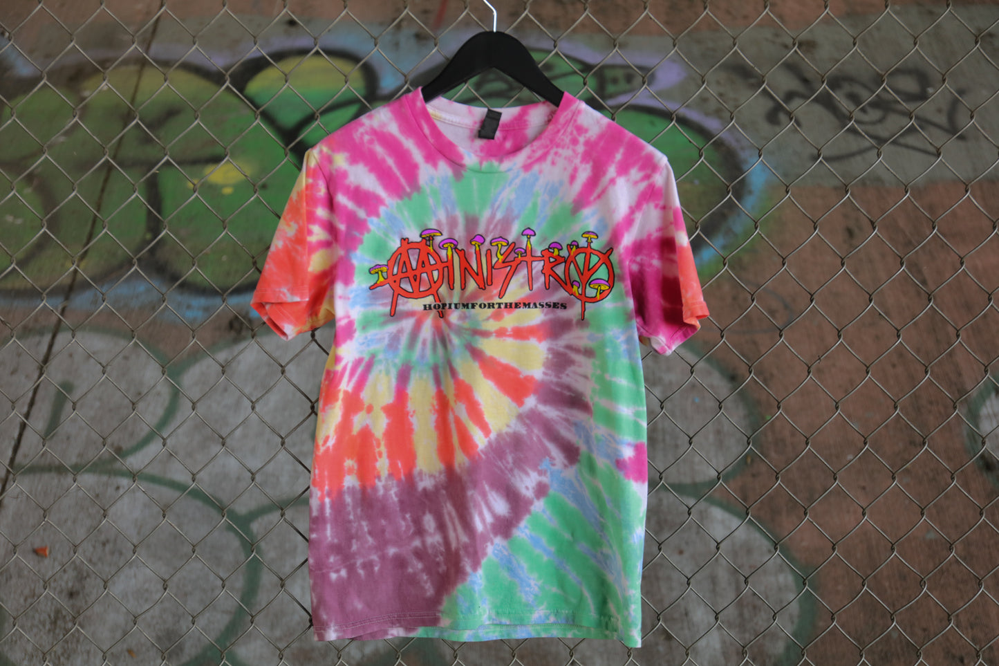 Hopium Mushroom Logo T-Shirt (Rainbow Dye)