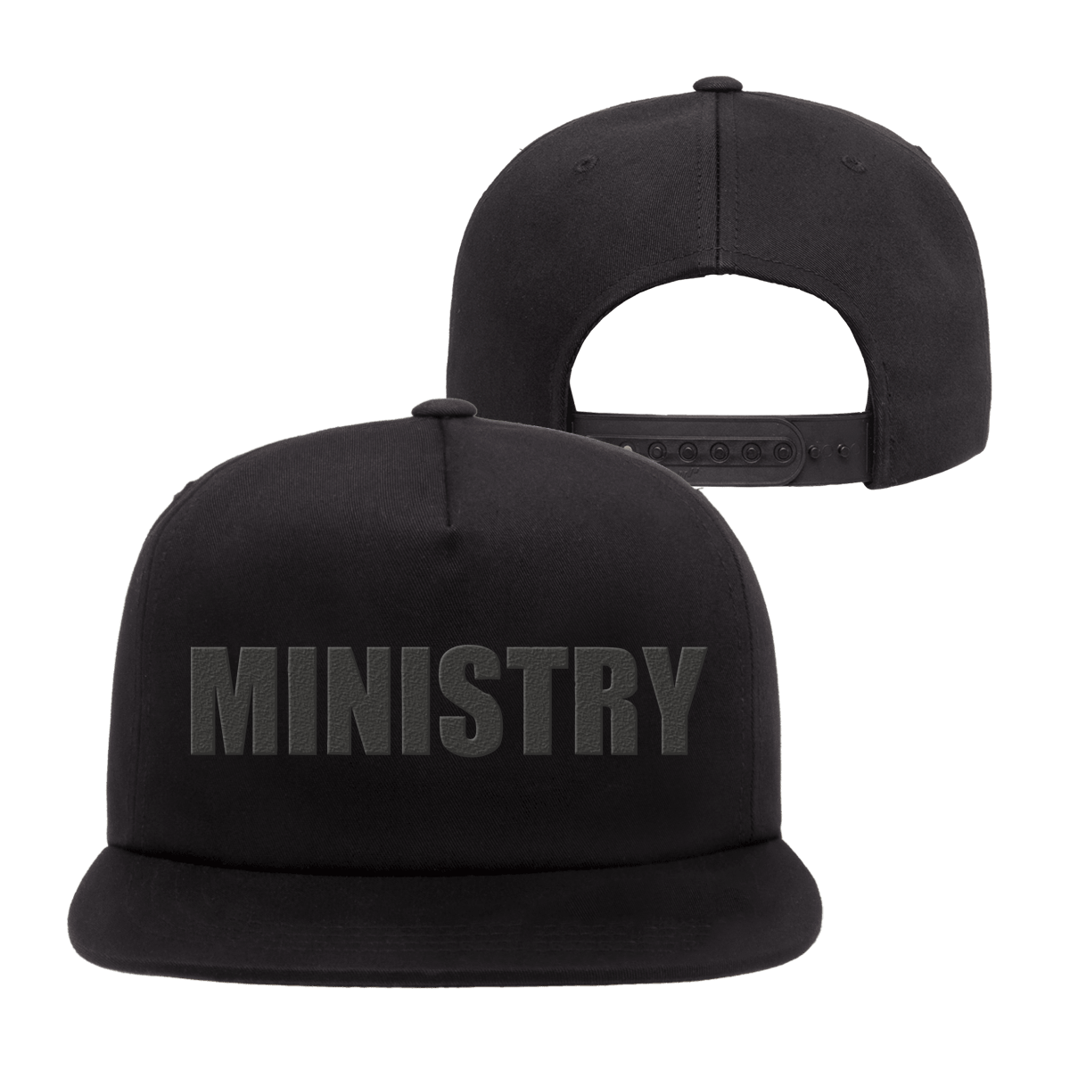 Bold Logo Unstructured Snapback Hat (Black)