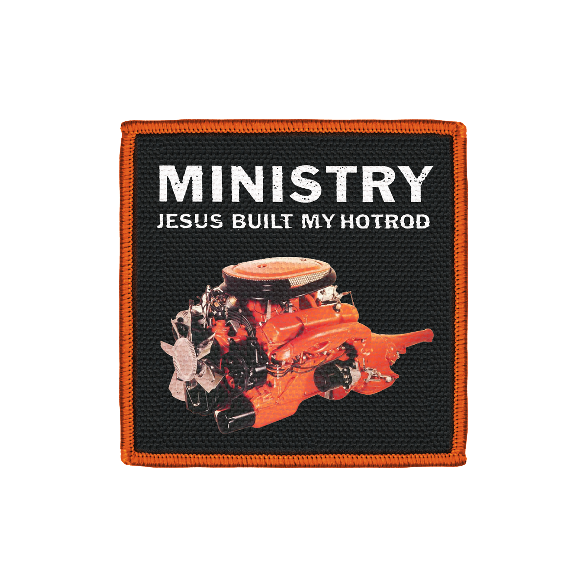 Jesus Built My Hotrod Patch (Black/Orange)