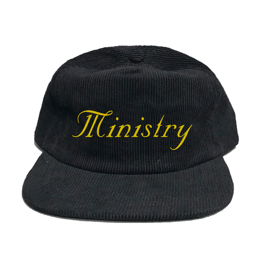 Script Logo Corduroy Snapback Hat (Black)