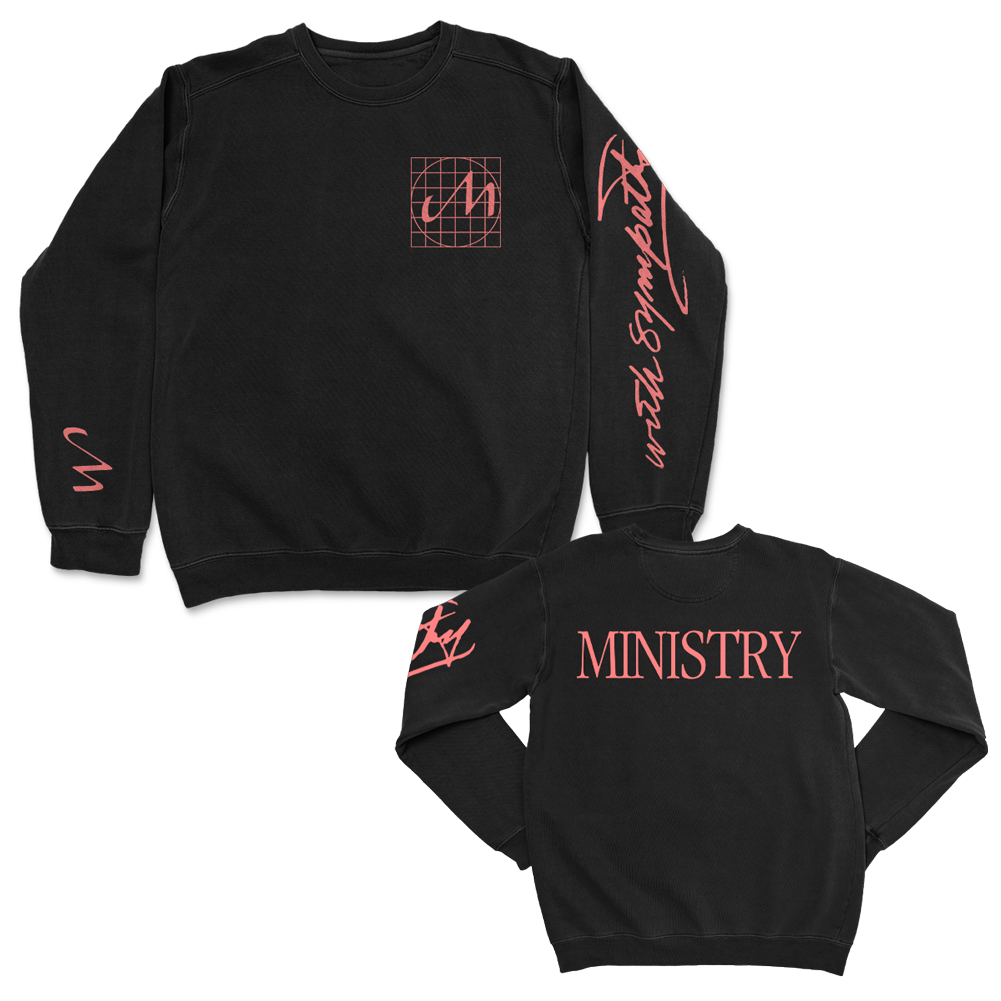 With Sympathy Grid Crewneck Sweatshirt (Black)