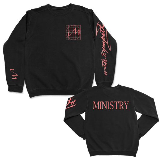 With Sympathy Grid Crewneck Sweatshirt (Black)