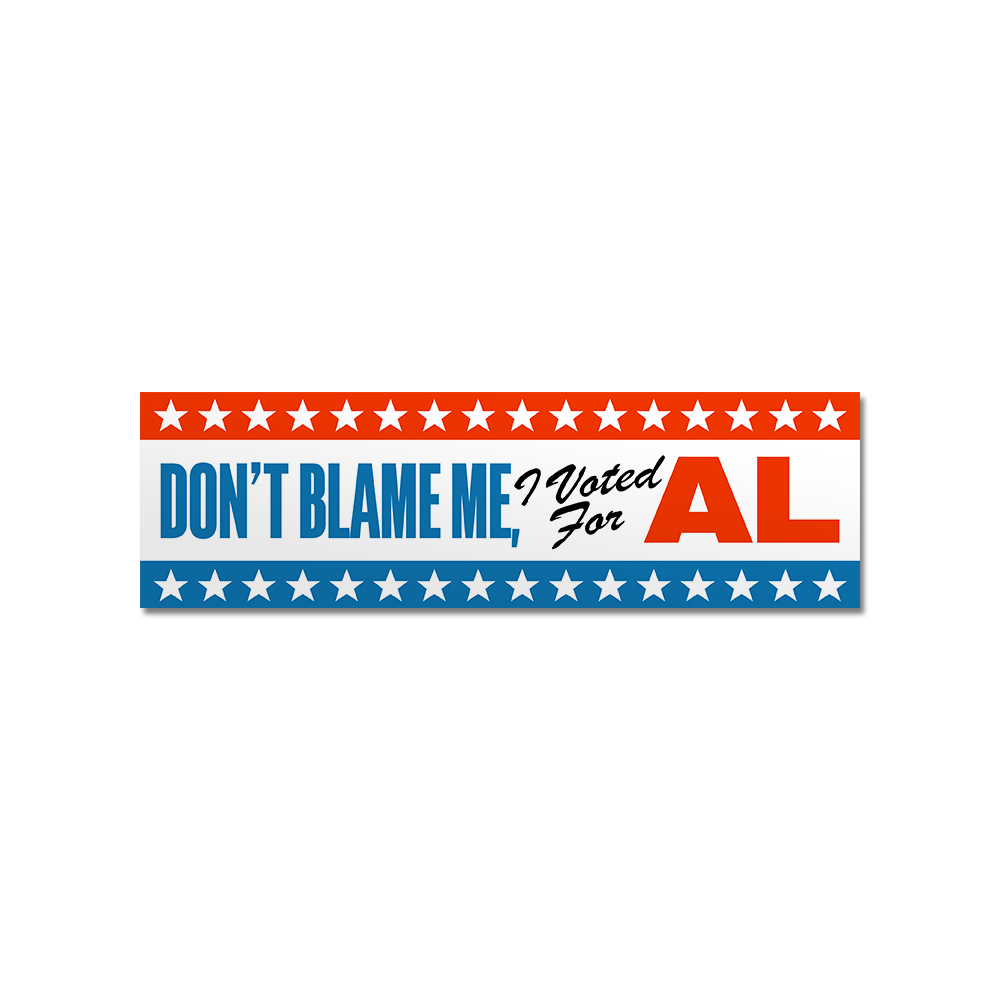 I Voted For Al Bumper Sticker