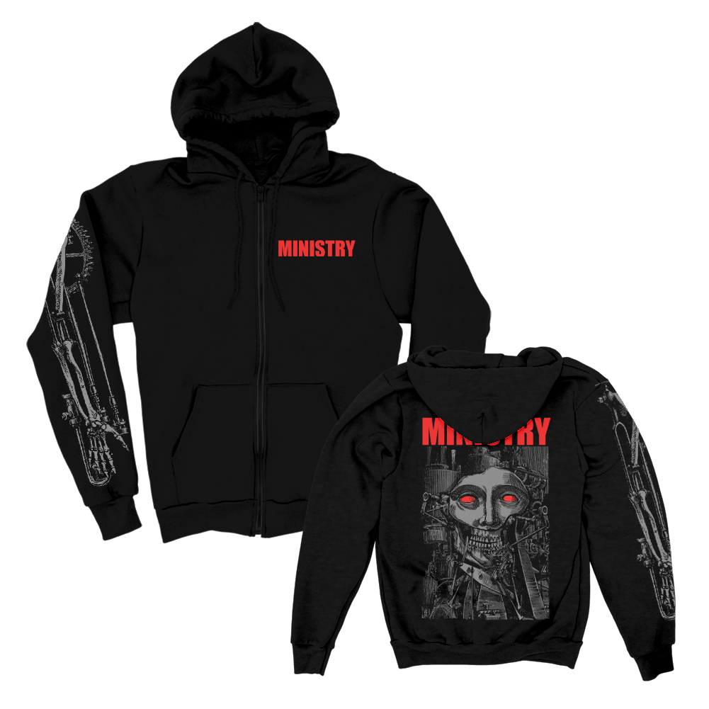 Machine Zip Up Hoodie (Black)