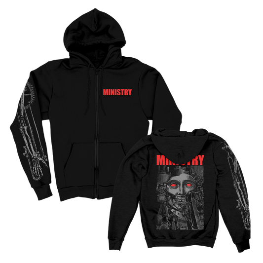 Machine Zip Up Hoodie (Black)