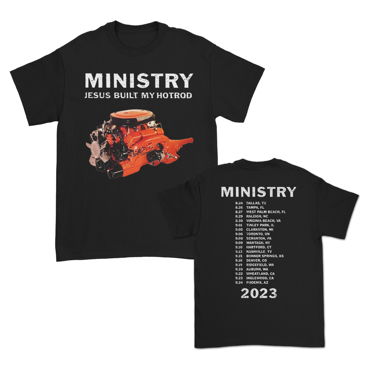 Jesus Built My Hotrod 2023 Tour T-Shirt (Black)